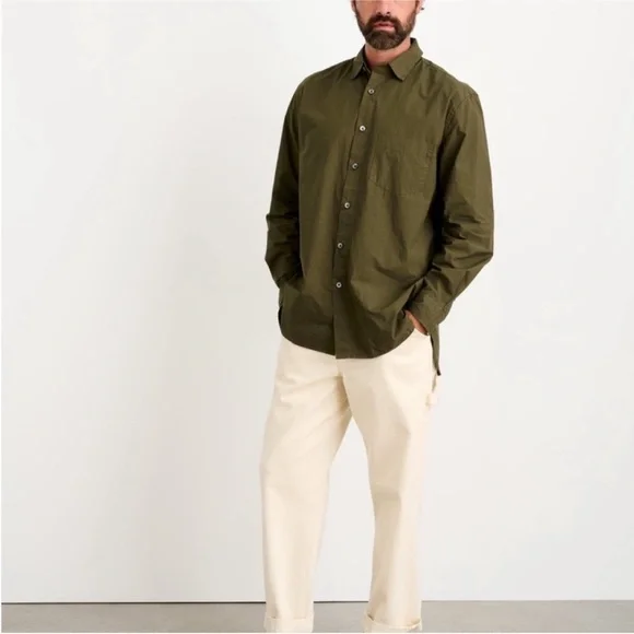 ALEX MILL NEW easy Shirt 100% Cotton - XL - Military Olive